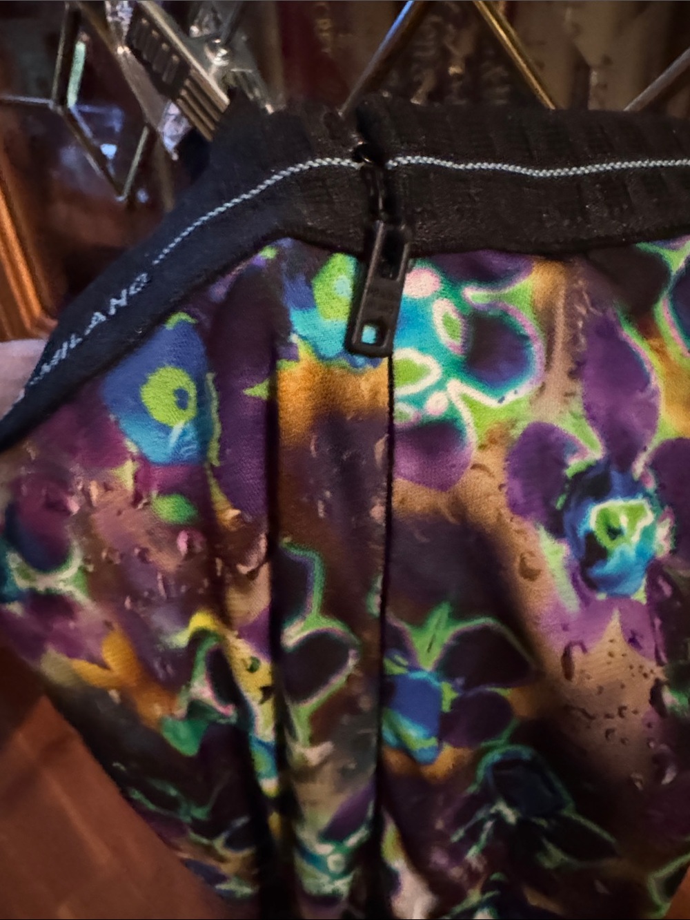 Prada Liquid Daisy Design Elastic Waist With Side Zipper Pants Size 40 - Picture 6 of 6